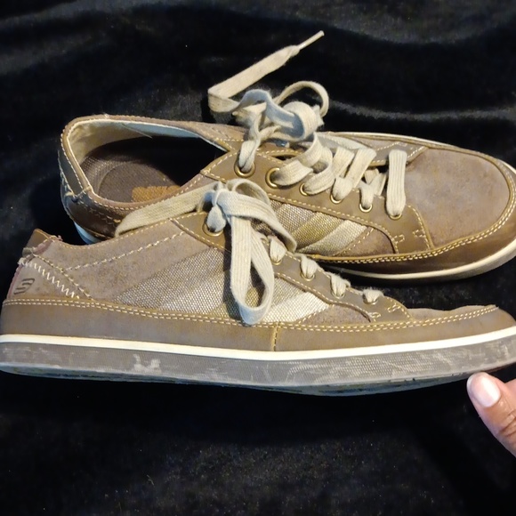 Skechers men's brown leather sneakers - Picture 4 of 7